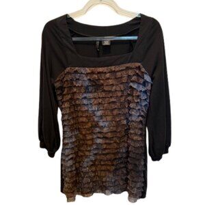 New Direction Ruffle Top Size Large
